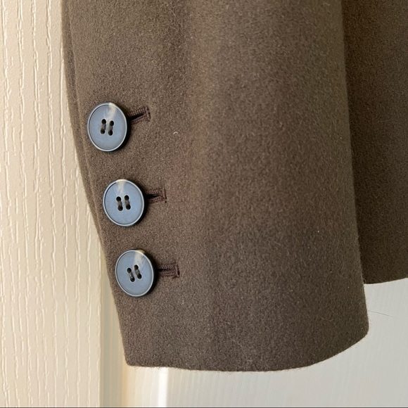 Club Monaco 80% Wool Olive Green Peacoat - Picture 4 of 8